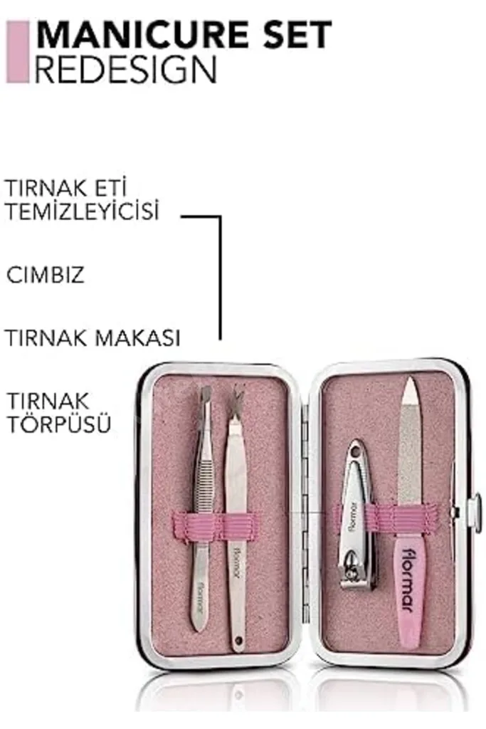 meala kozmetık store 4'lü (Tırnak Makası + Törpü + + Cımbız) Manikür Seti 2026 919086