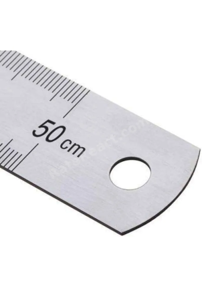 Çelik Cetvel 50 Cm Inch Ölçülü 550g
