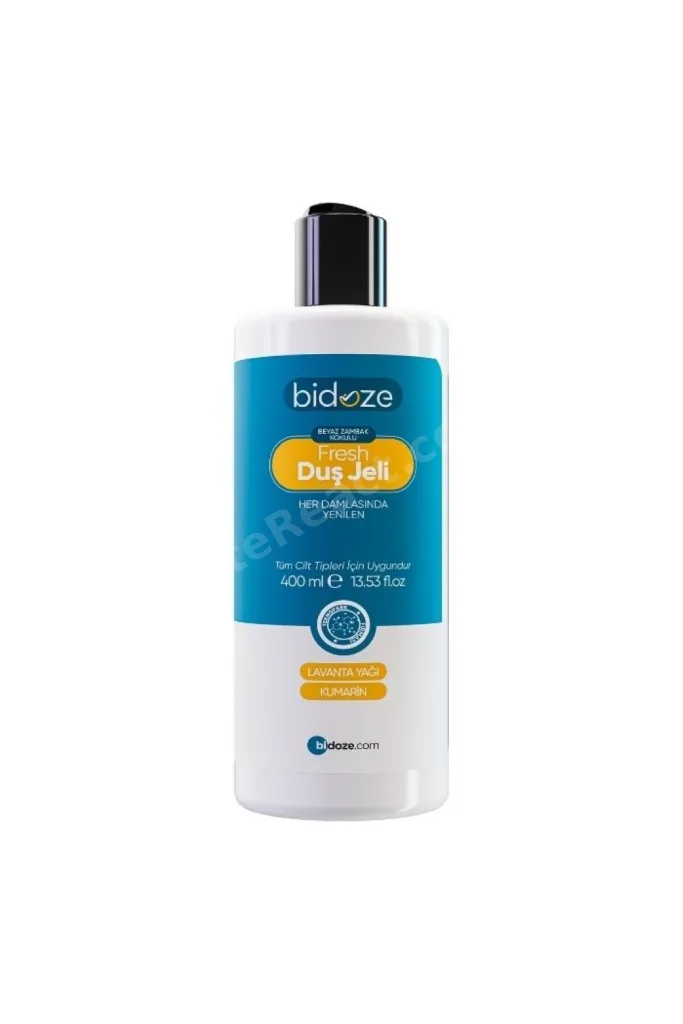 Bidoze Fresh Beyaz Zambak Kokulu Duş Jeli 400 Ml | Lavanta Yağı Özlü Nemlendirici Vücut Şampuanı