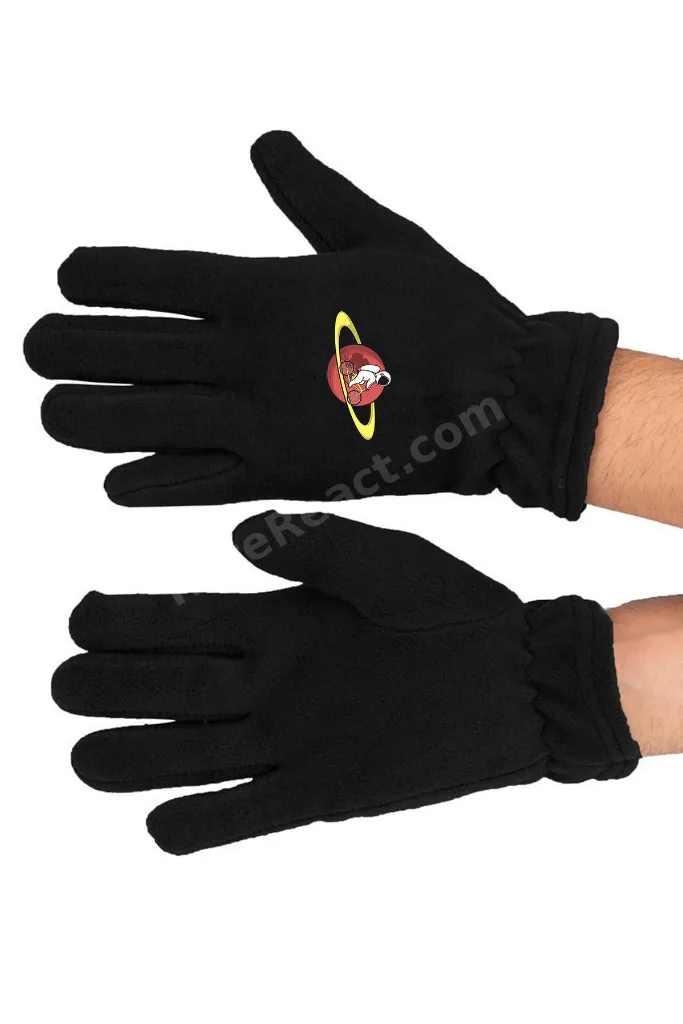 Saturnde Astronot Unisex Polar Uzun Eldiven