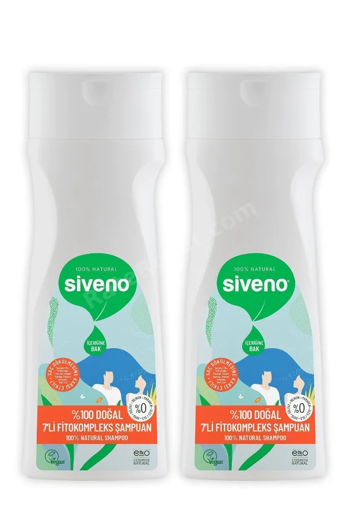 %100 Doğal Fitokompleks Şampuan 7 Bitki Yoğun Dökülme Karşıtı Dolgunlaştırıcı 300 ml X 2 Adet