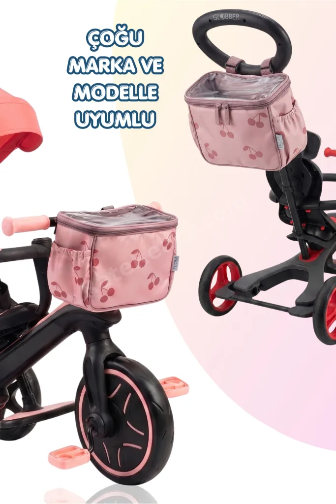 Cruz Çocuk Bisiklet Scooter Gidon Çantası, Ebeveyn Kontrollü Bisikletler, Su Geçirmez Kumaş, Çoğu Çocuk Bisikleti veya Scooter'a Uyumlu, Çok Yönlü