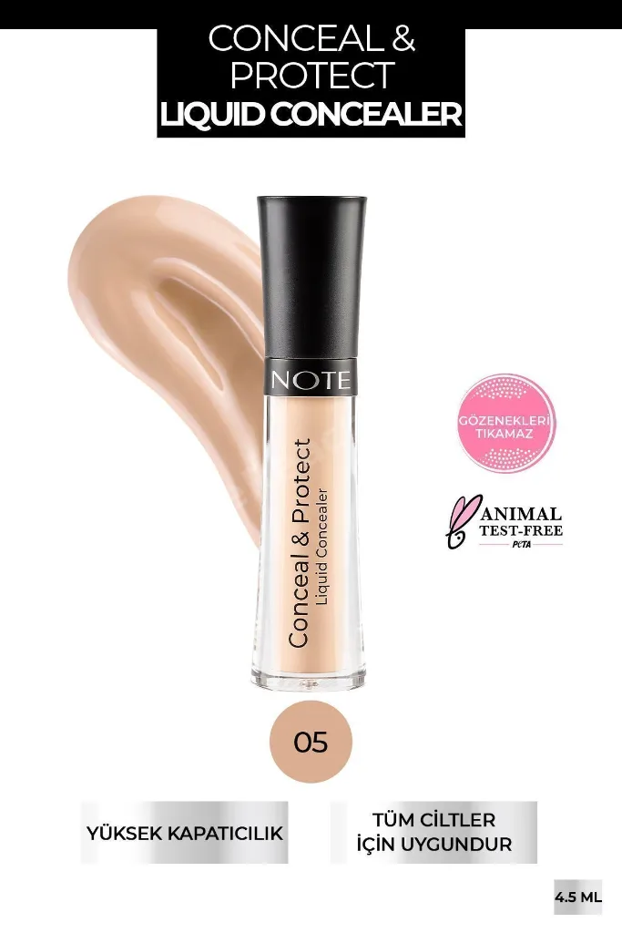 Conceal & Protect Concealer Likit Göz Altı Kapatıcısı - 05 Soft Ivory