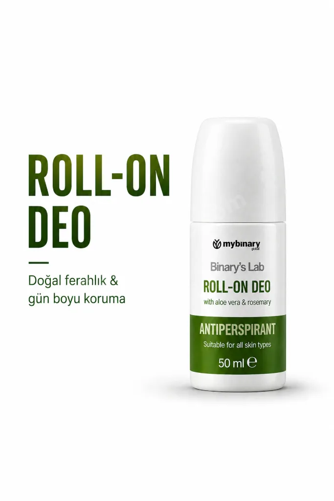 %100 Doğal Roll-on Aloe Vera, Bitkisel, Vegan Ter Kokusu Önleyici Alkol ve Alüminyum İçermeyen 50 ml