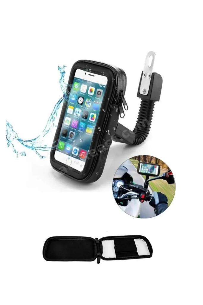 Su Geçirmez Motosiklet Telefon Tutucu Evrensel Gidon Montaj Navigasyon Standı