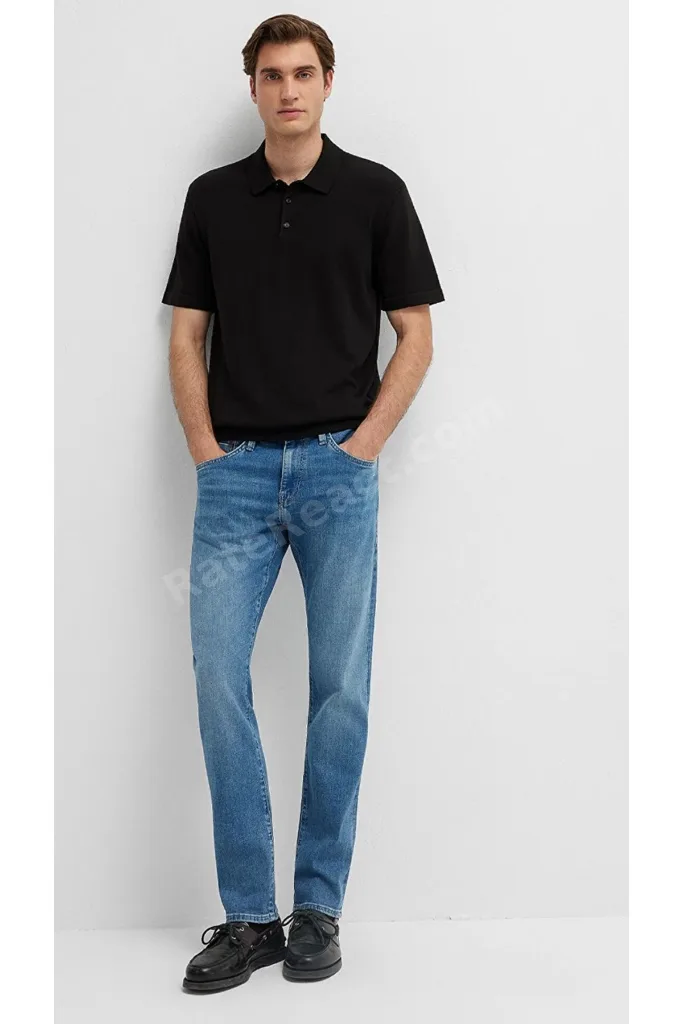 M00422A4050 Jake Black Indigo Mavisi Jean Pantolon Erkek Kot Pantolon LACİVERT