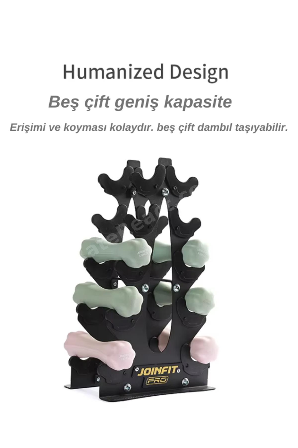 Dambıl Rack Standı – 5 Çift Dambıl Kapasitesi – Çelik Gövde – Dayanıklı ve Kompakt Tasarım