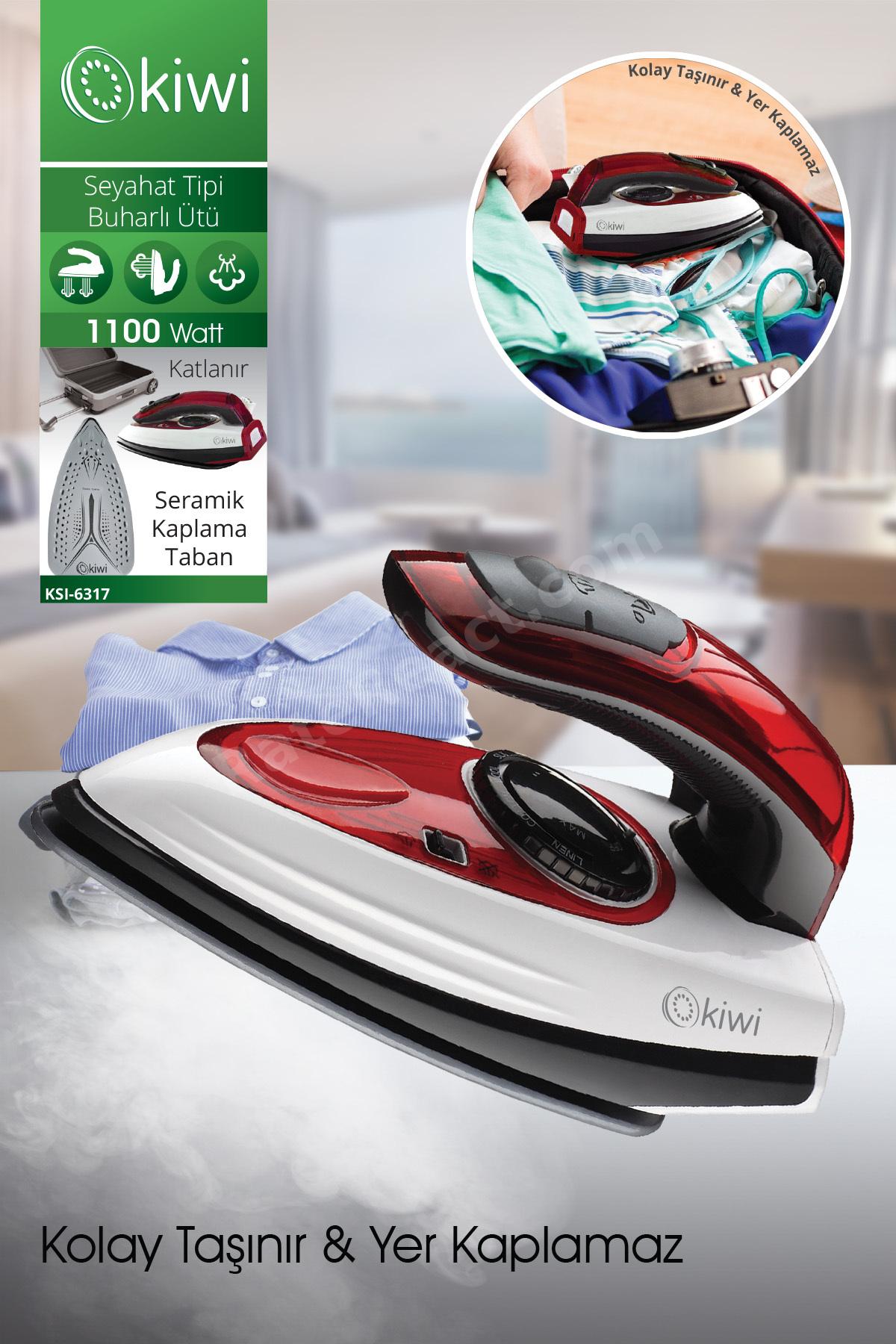 Ksı-6317 2'si 1 Arada Buharlı Seyahat Ütüsü & Dikey Portatif Kırışık Giderici