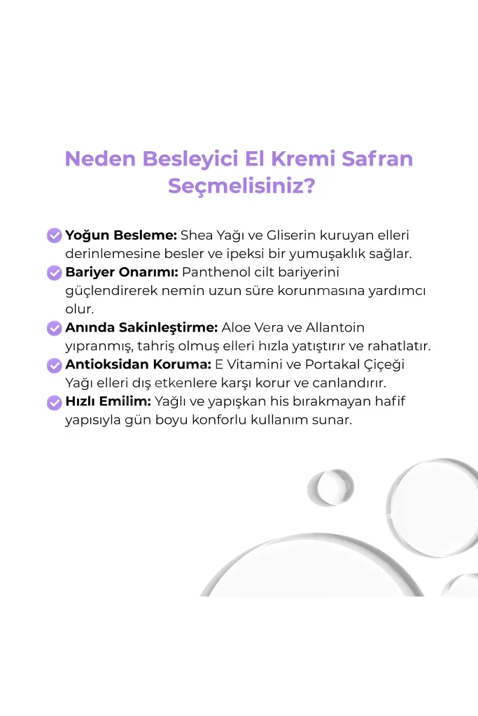 BESLEYİCİ EL KREMİ SAFRAN