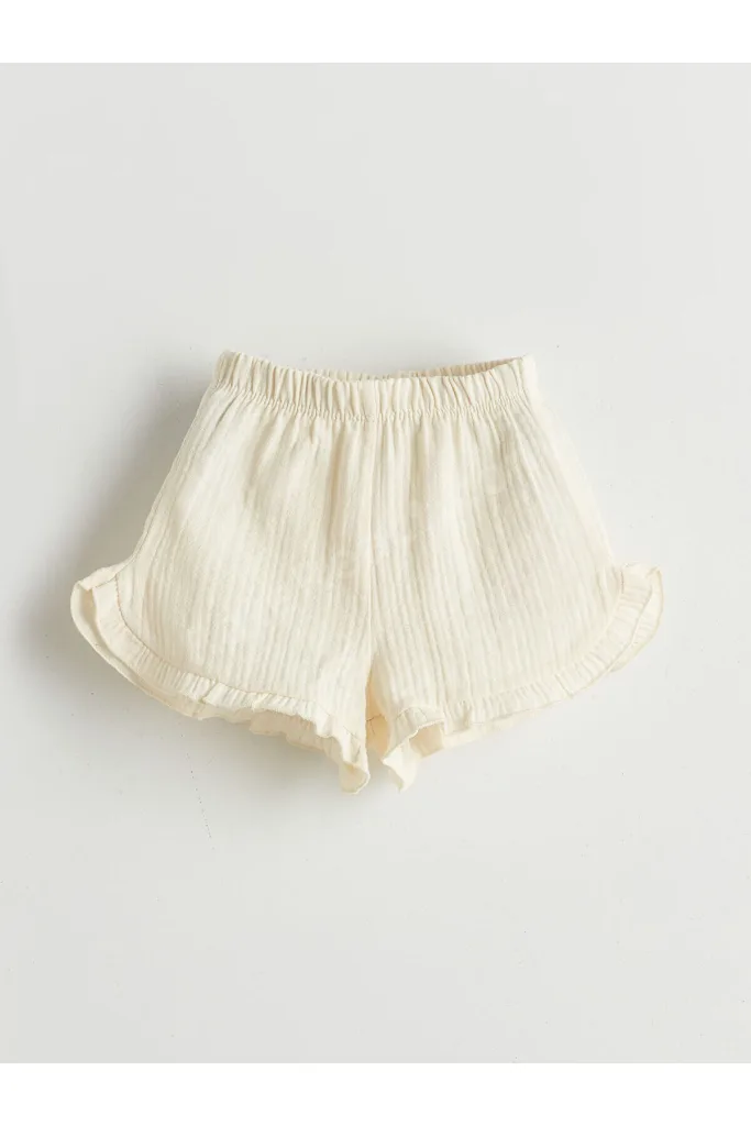 Yeni Sezon Beli Lastikli Basic Kiz Bebek Sort 2'li - S5J396Z1