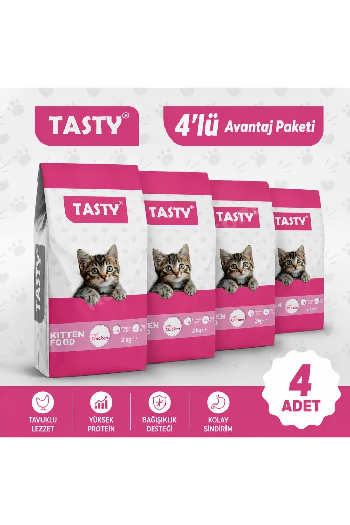 Yavru Kedi Maması Tavuklu 2 Kg - 4LÜ