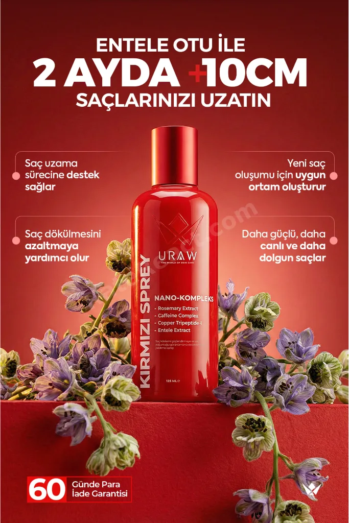 Kırmızı Sprey 2’li Set | Saç Uzamasını Destekleyici & Güçlendirici Bakım Spreyi