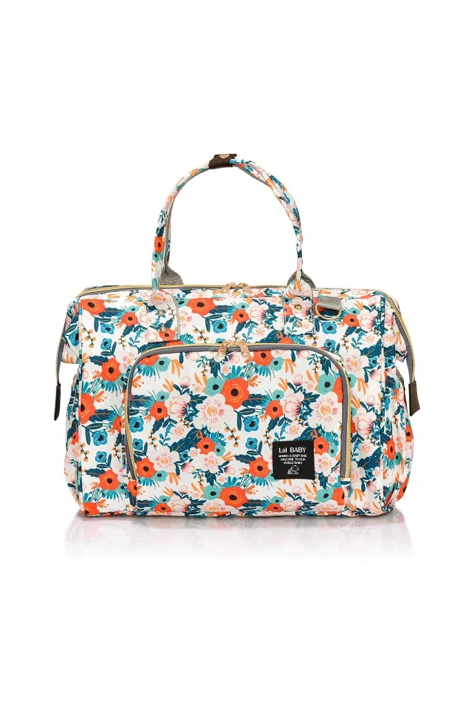 Baggage Bag Flowers Omuz Askılı Anne Bebek Bakım Çantası