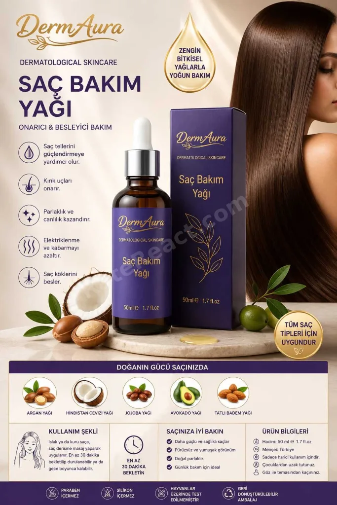 Saç Bakım Yağı Onarıcı Ve Besleyici Bakım 50 ml