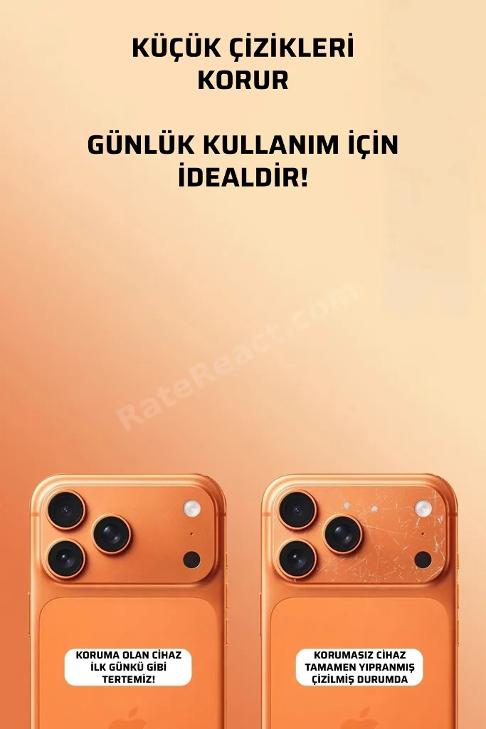 iPhone 17 Pro Max Uyumlu Nano Kamera Lens Koruyucu Esnek Şeffaf Kaplama Çizilme Karşıtı HD Koruma