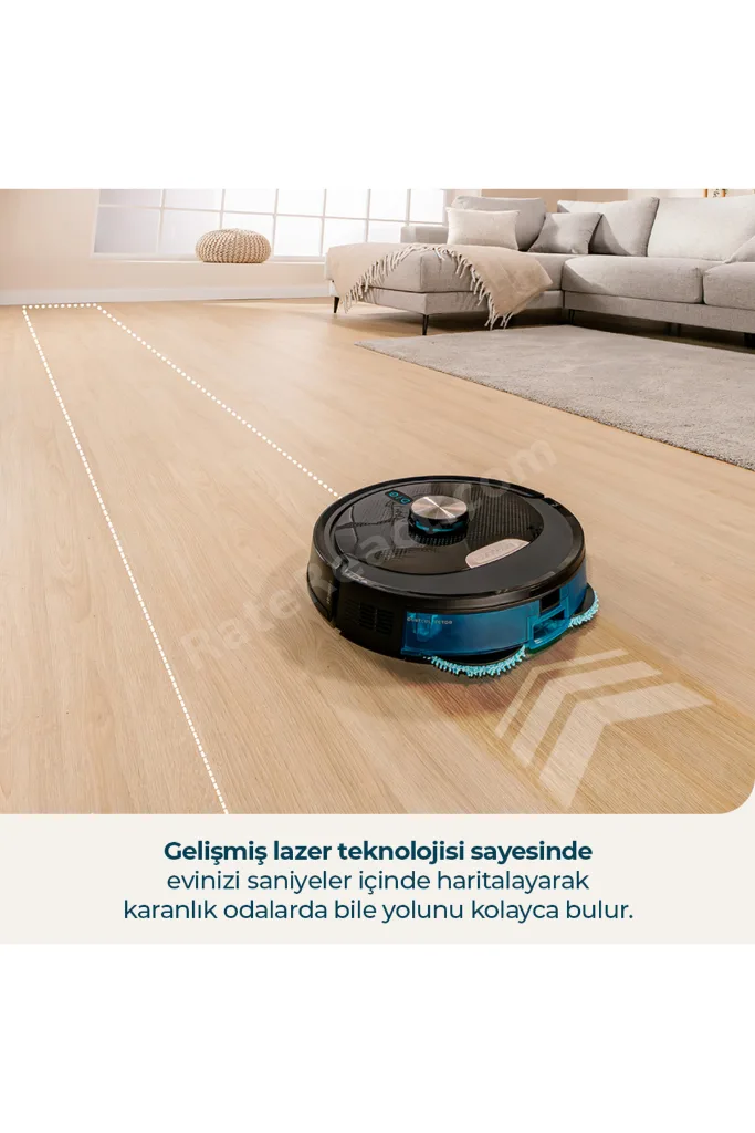 Conga M100 Spin Ai Robot Süpürge Akıllı Haritalama Güçlü Emiş Moplu Temizlik Ev Yardımcısı