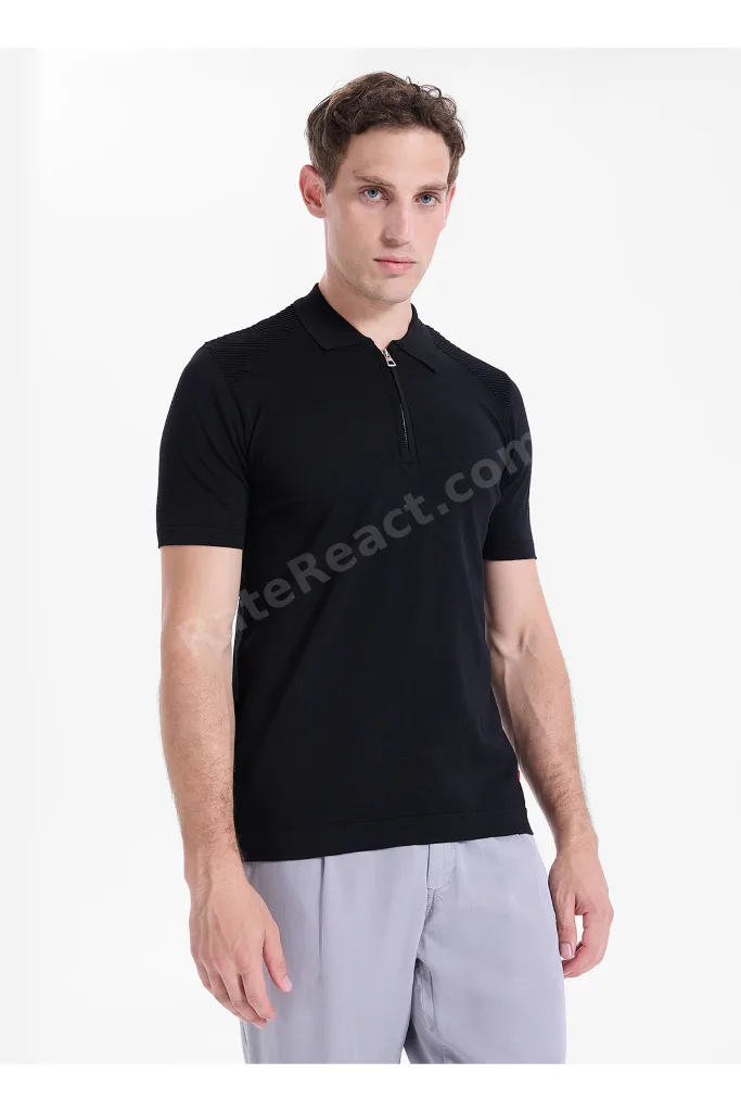 Siyah Erkek Slim Fit Kazak GU26MSS04030