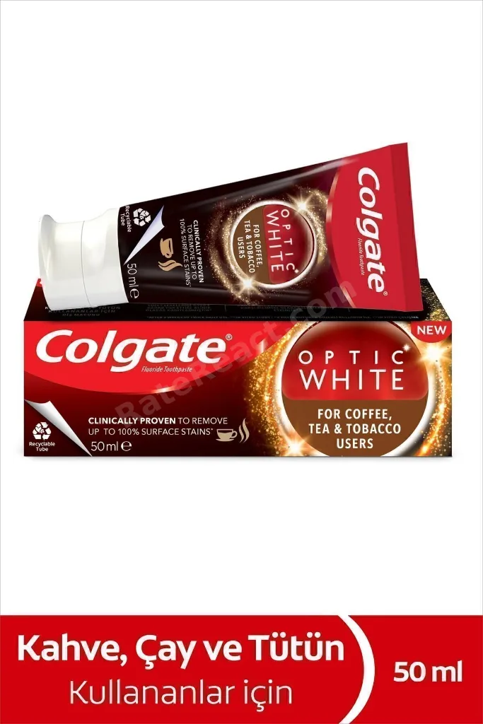 Diş Macunu Optic White Kahve, Çay ve Tütün Kullananlar için 50ml