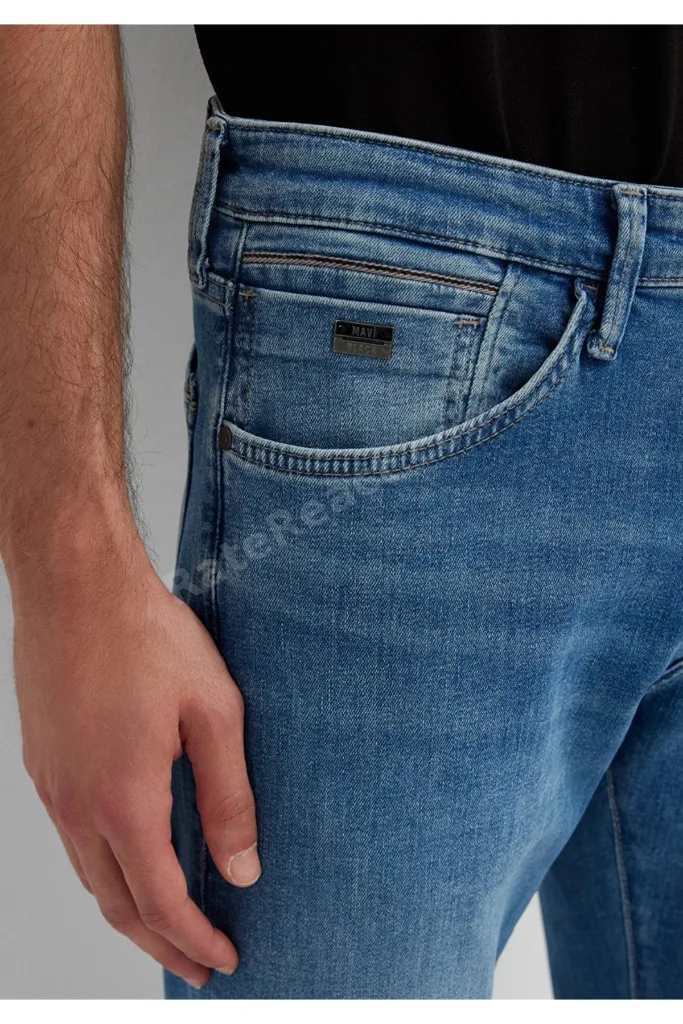 M00422A4050 Jake Black Indigo Mavisi Jean Pantolon Erkek Kot Pantolon LACİVERT