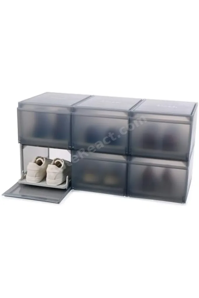 ShoeCase Premium Ayakkabı ve Spor Ayakkabı Saklama Kutusu Düzenleyici, Kaydırmalı Ayakkabı Tepsisi,