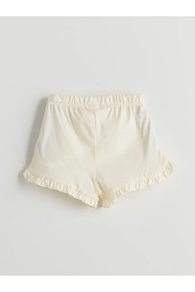 GÜLİS GİYİM'DEN Pembe Beli Lastikli Basic Kız Bebek Şort 2'li