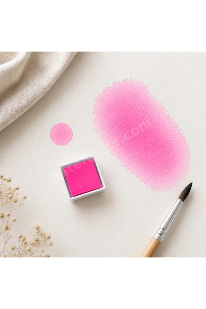 Yarım Tablet Sulu Boya - Açık Pembe