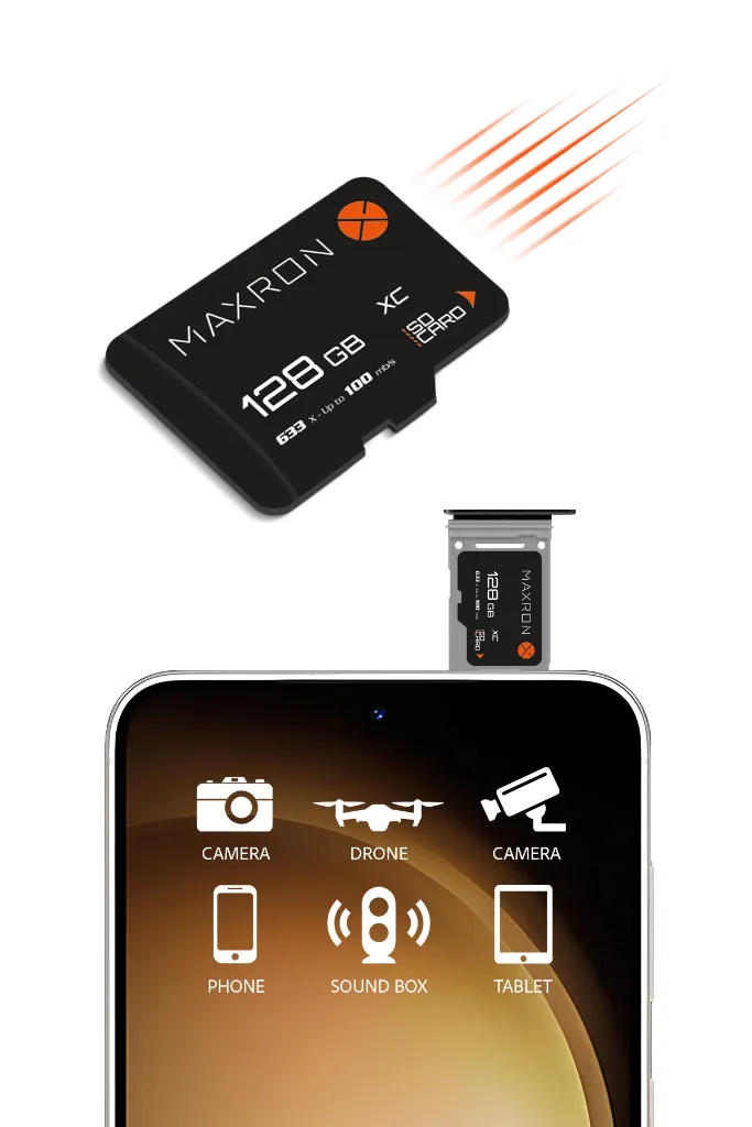 128 GB Hafıza Kartı SD Kart Adaptörü 100 Mb/s