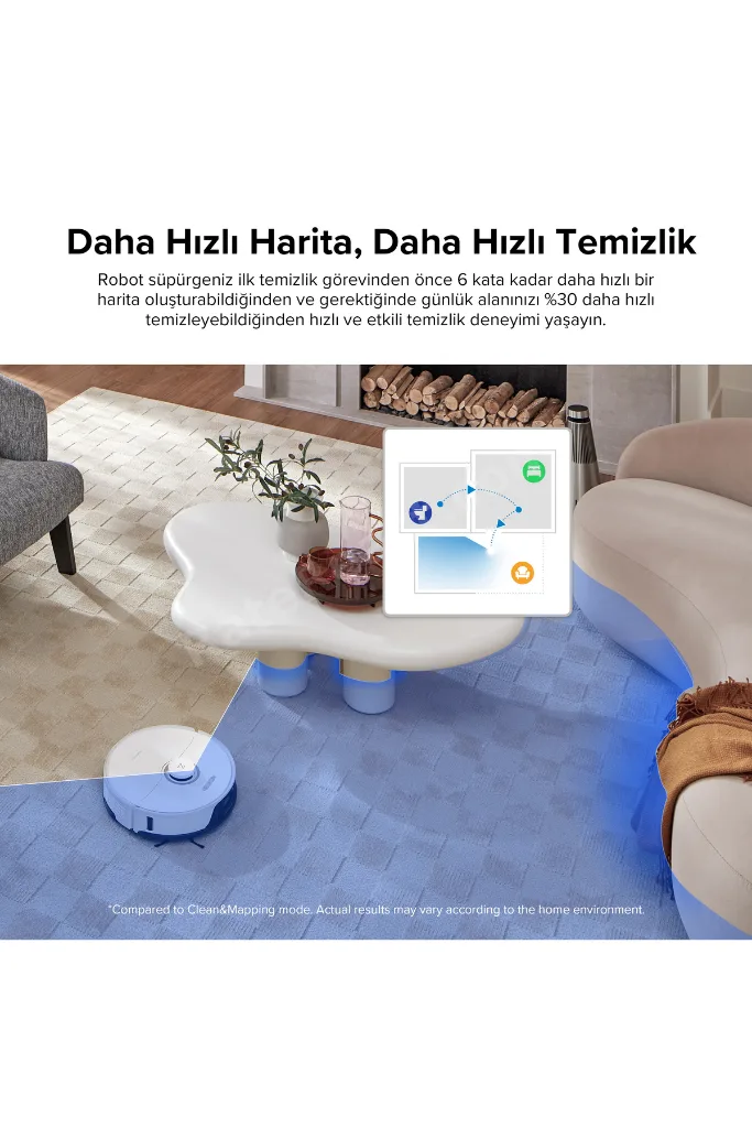 S8 Sonic Mopping Akıllı Robot Süpürge S8 Beyaz