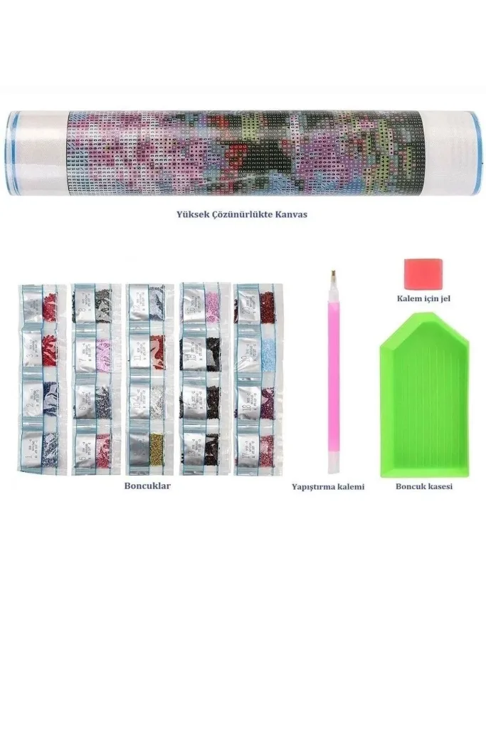Hı Stone 5d Elmas Boncuk Taş Işleme Mozaik Goblen Kit 50x40cm gc89243