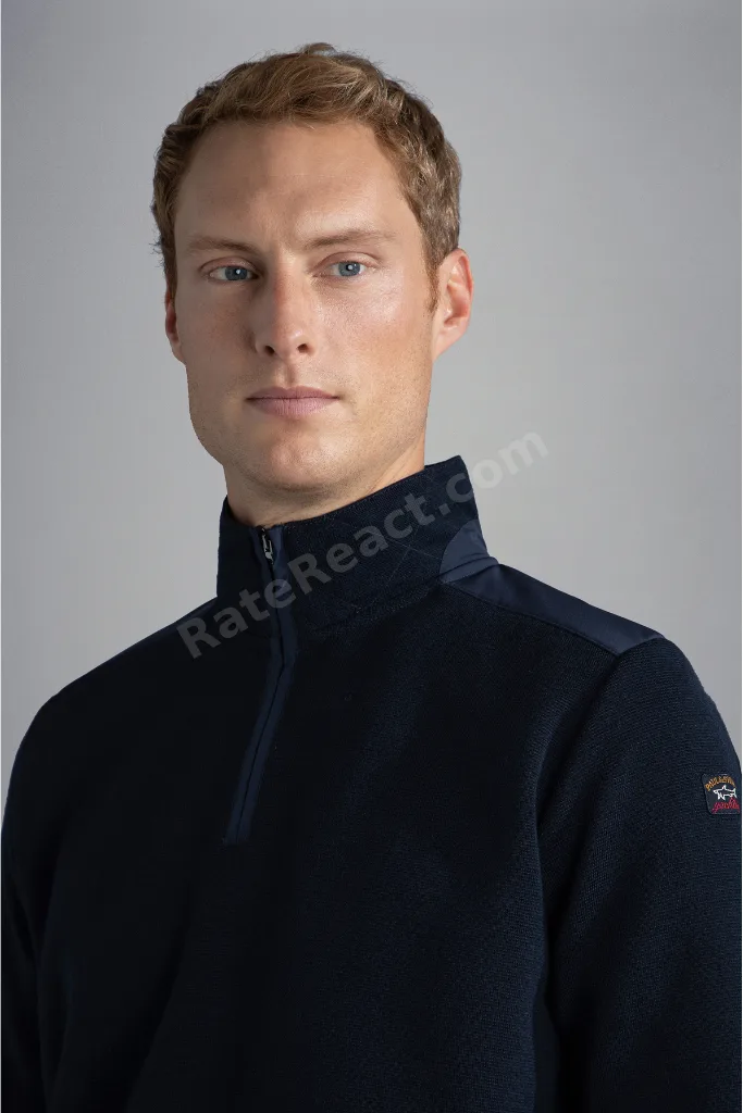 MEN'S ZIPPED PULLOVER C.W. WOOL