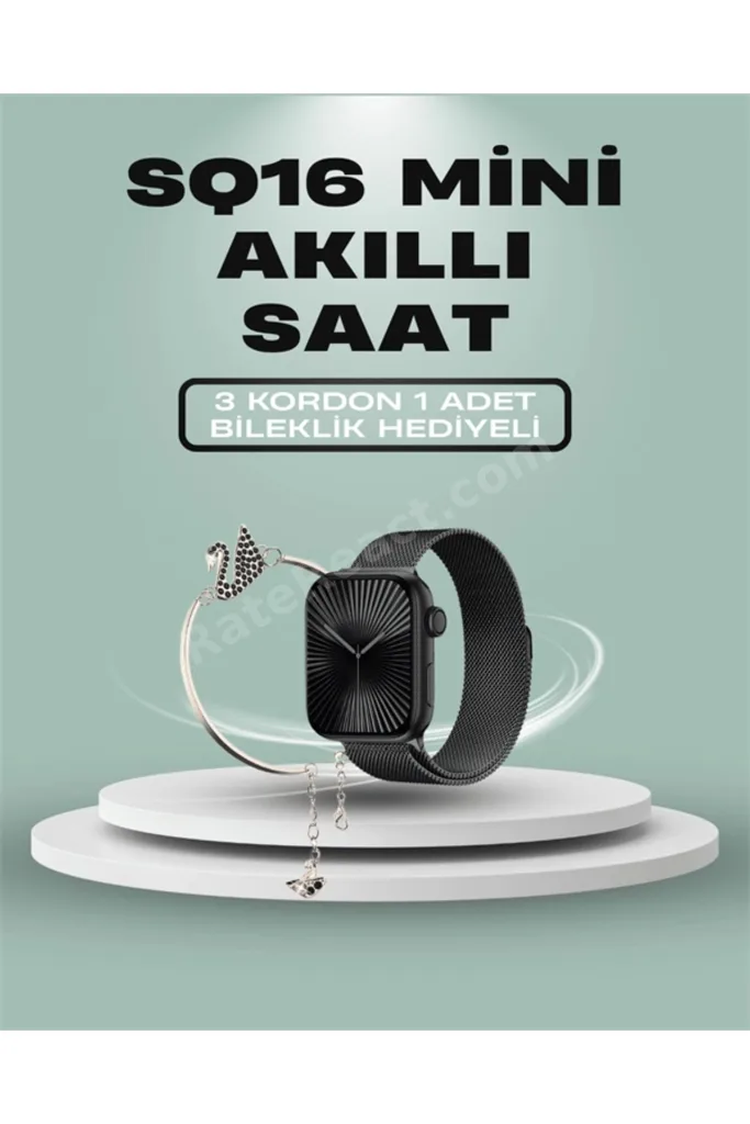 SQ-16 Mini Series 10 Akıllı Saat – 3 Kordon + Hediye Bileklik