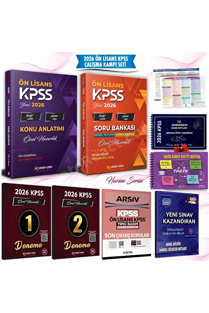 2026 ÖN LİSANS KPSS ÇALIŞMA KAMPI SETİ - 2026 YENİ ÖSYM MÜFREDATINA UYGUN