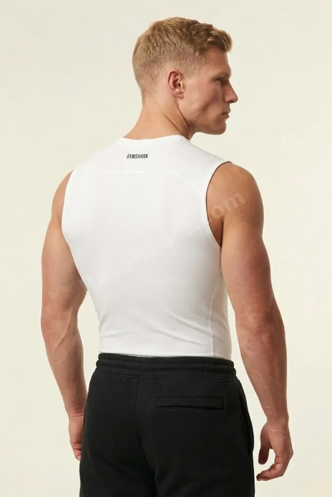 Shark+ Premium Tank Top+ Compression Atlet | Esnek Fit Spor Gym T-Shirt