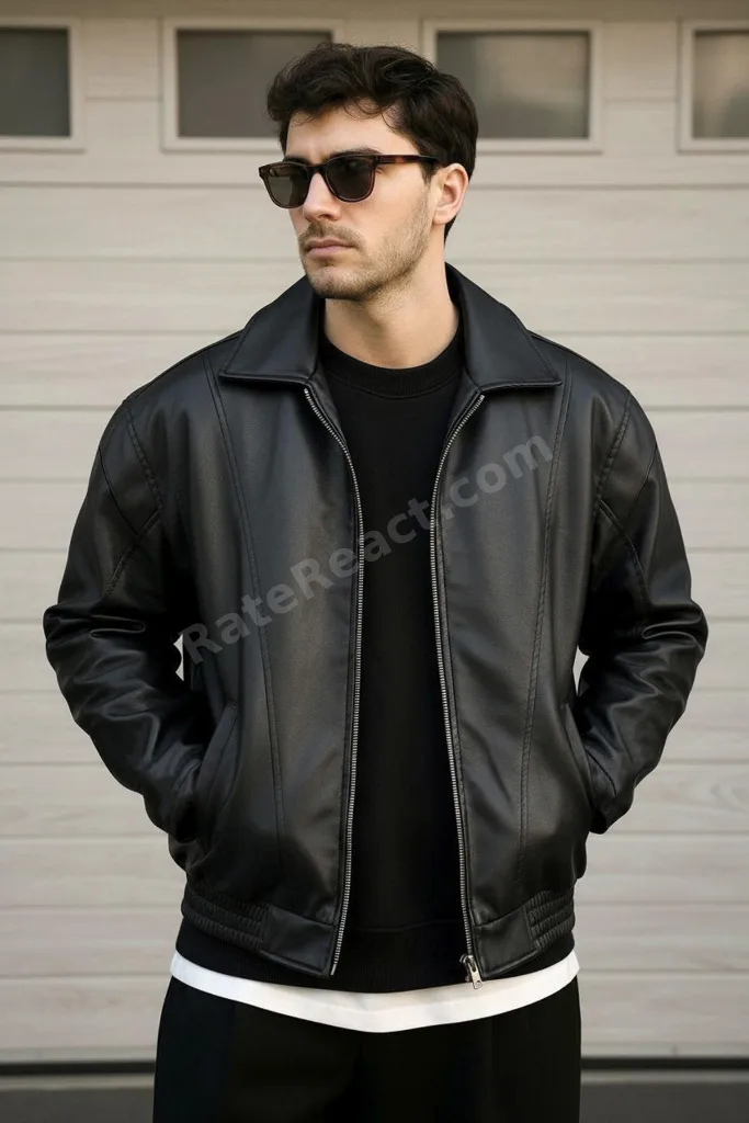 Oversize Rahat Kalıp Deri Ceket
