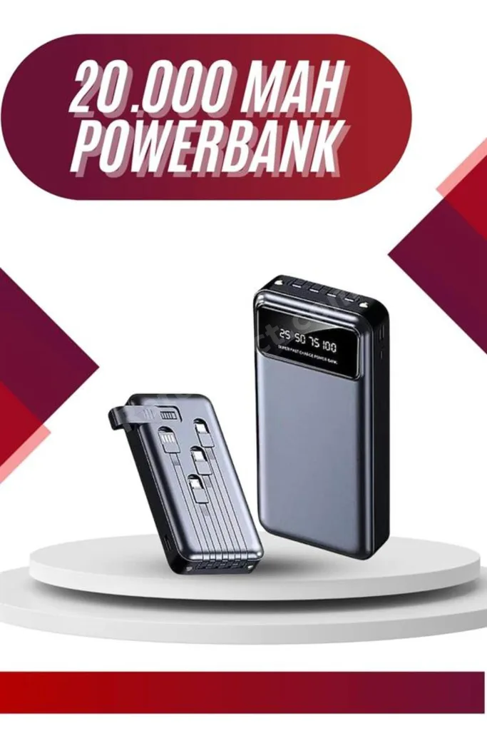ACONCEPT 4 Çıkışlı 20.000 Mah Powerbank Uzun Pil (33020) Ömürlü Taşınabilir