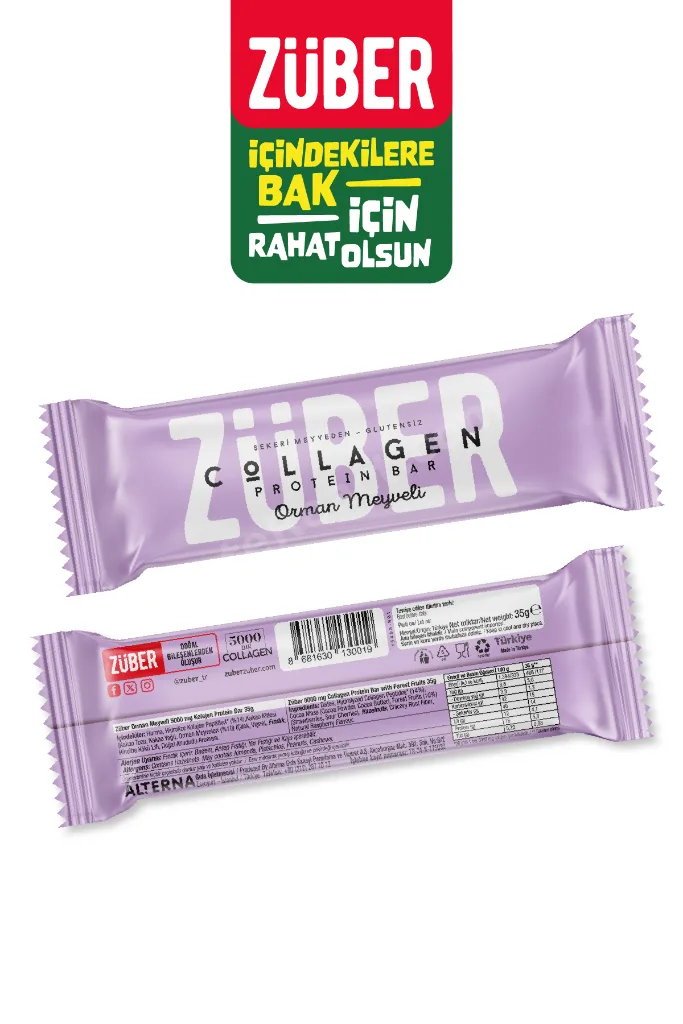 Kolajen Protein Bar Orman Meyveli 35g x 12 Adet