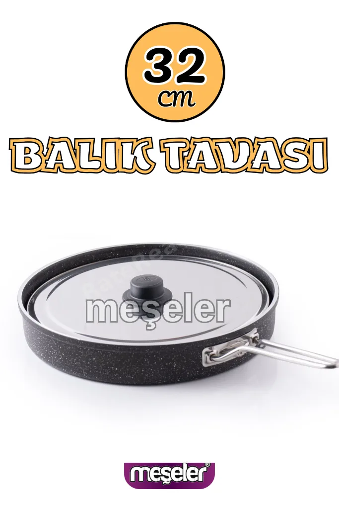 Granit Derin Balık Tavası 32 CM ( GÖZLEME TAVASI + BÖREK TAVASI)