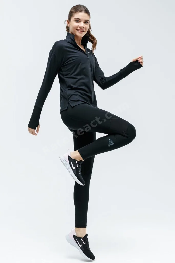 Dri-fit Element Running Siyah Çeyrek Fermuar Kadın Koşu Üstü