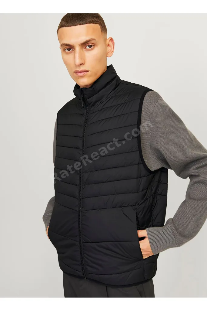 Siyah Erkek Yelek 12256987_JJESTATE PACKABLE BW COLLA