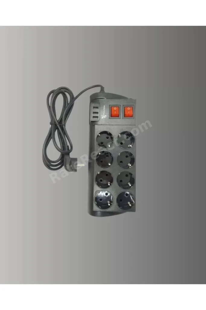 Termal Korumalı 8 Prizli 3 USB’li Uzatma Kablosu Yeni Nesil