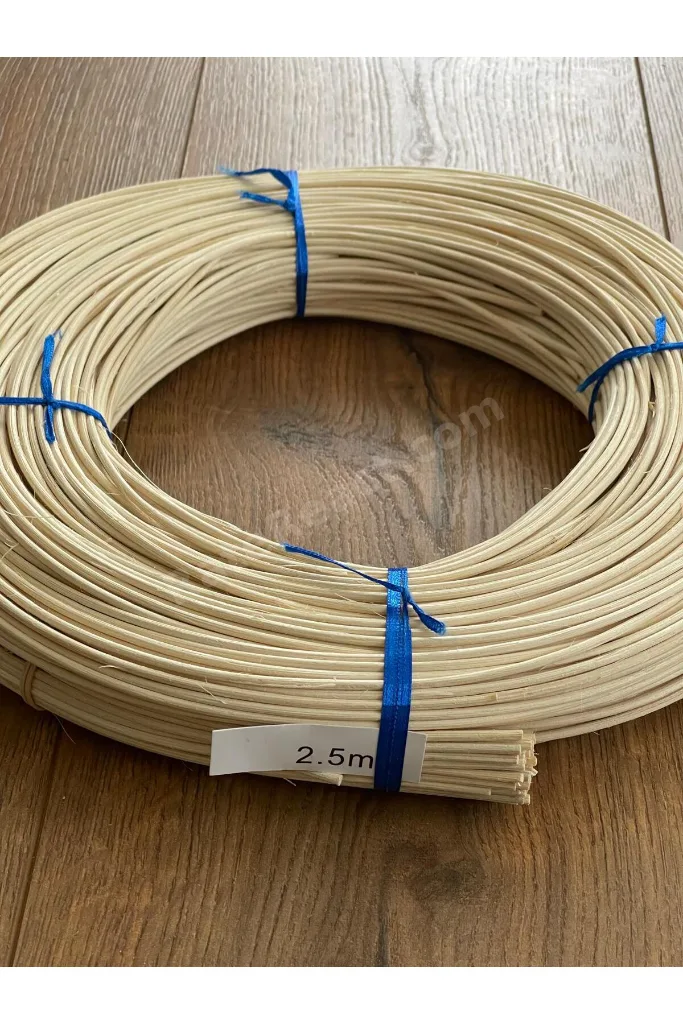 Rattan Core Doğal Yuvarlak Bambu Çubuk 2.5 mm 100 gr Dekoratif Örgü Rattan İp