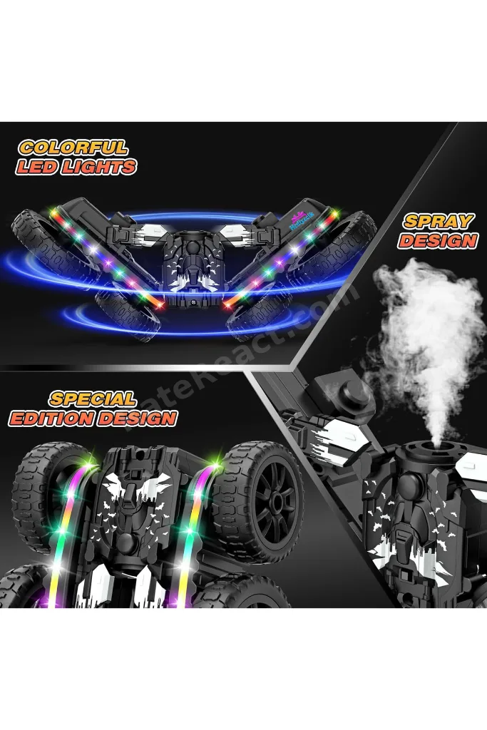 Rc 4WD Stunt 360 Derece Dönen Şarjlı Uzaktan Kumandalı Akrobatik Araba Full Fonksiyon