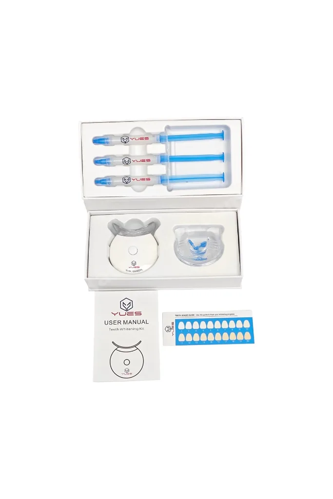Diş Beyazlatıcı Set 5 LED Işıklı Diş Beyazlatma Kiti 3x3 ml Jel Kalem
