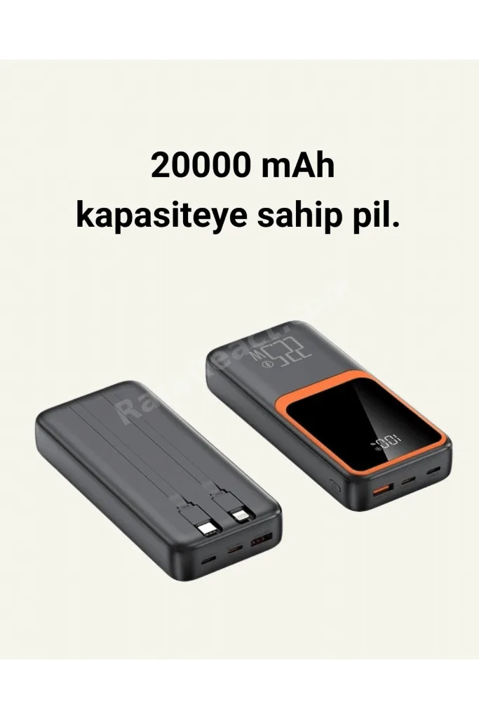 ACONCEPT Dijital Ekranlı 20.000 mAh Powerbank | 22.5W Hızlı Şarj + Çoklu (32300) Bağlantı Seçeneği