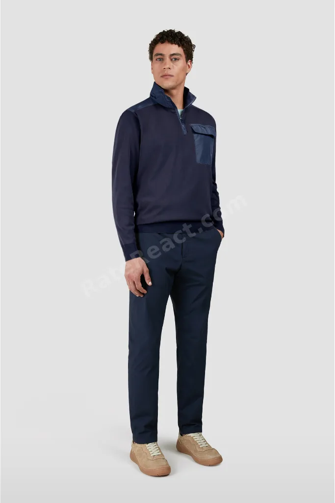 COTTON ZIPPED SWEATER