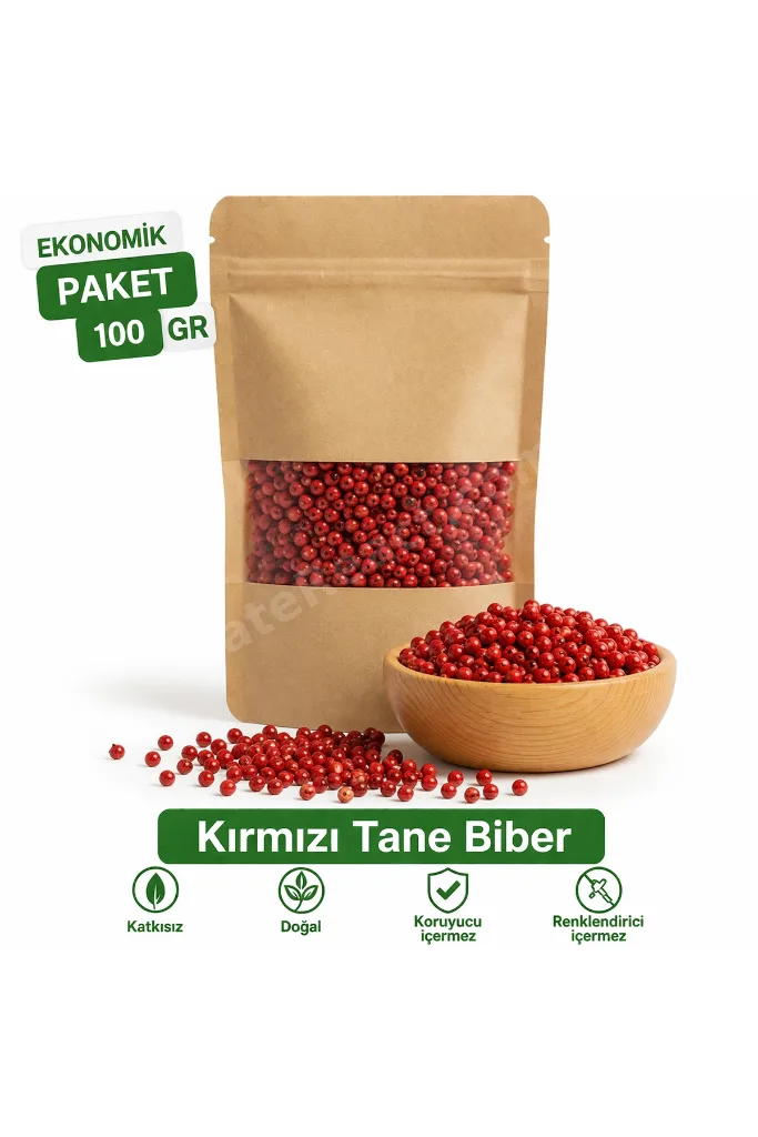 Natvera Kırmızı Tane Biber 100 Gr – Premium Pink Pepper