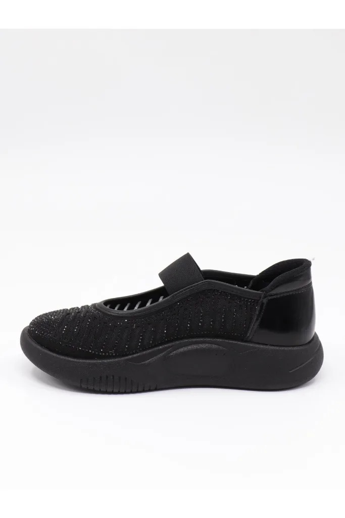 Conf 212 Siyah Taşlı Anatomik Kadın Sneakers