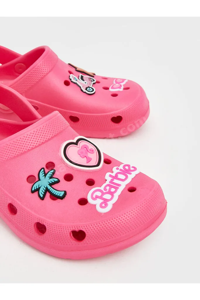 GÜLİS GİYİM'DEN Pembe Barbie Lisanslı Kız Bebek Plaj Terliği