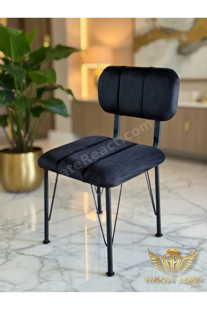 Capella Tekli Sırtlı Novoline Siyah (Black) 42x42 cm