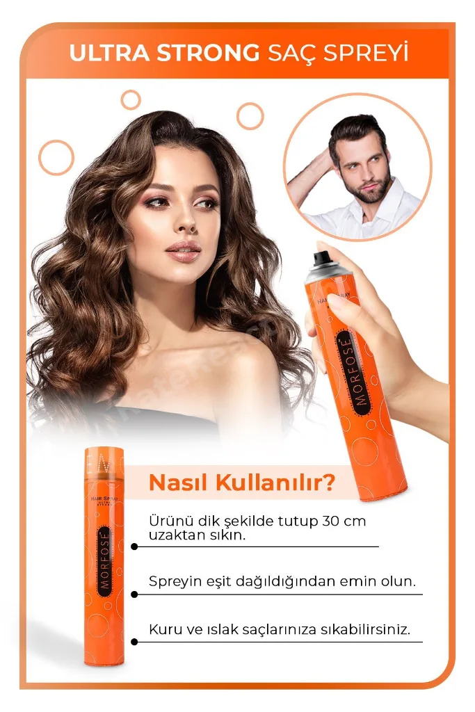 Saç Spreyi 400 ml Turuncu Ultra Sert